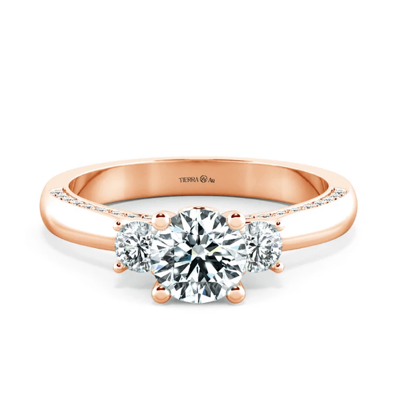 Nhẫn đính hôn Threestone có bridge accent NCH3204 1